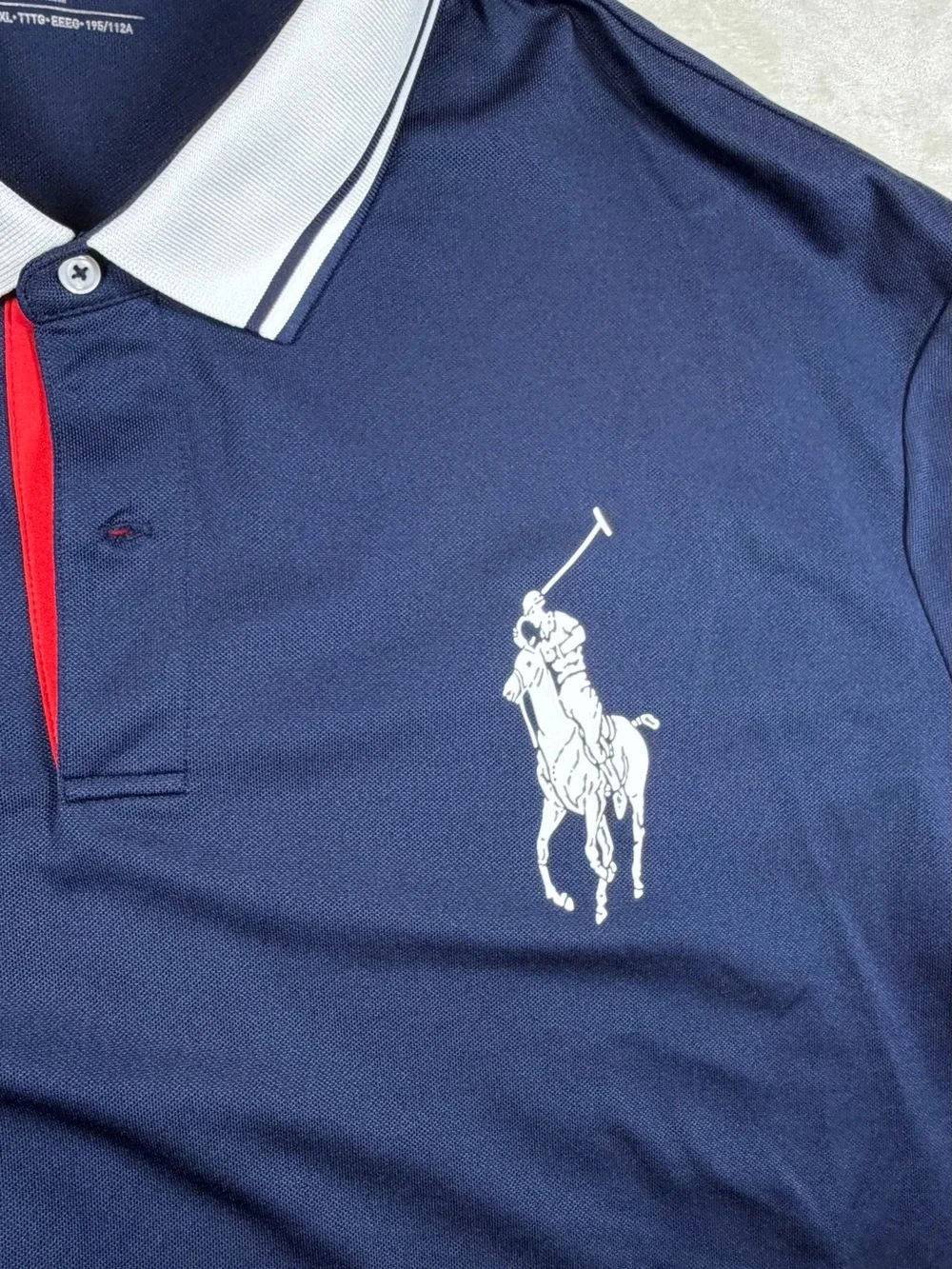 Polo Ralph Lauren 3XL Navy Short-Sleeve 2017 US Open Polo with White Trim